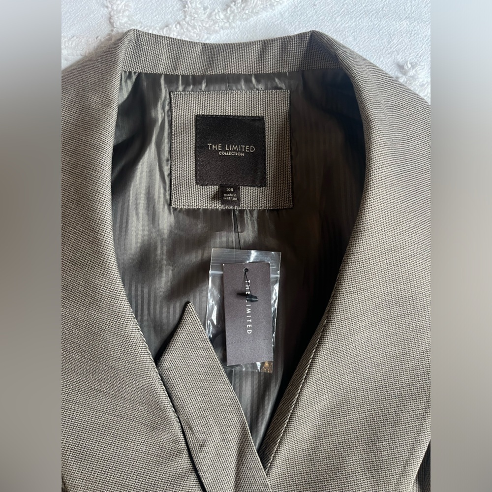 NWT Limited jacket with side tie brown/tan size xsmall . - Picture 4 of 10